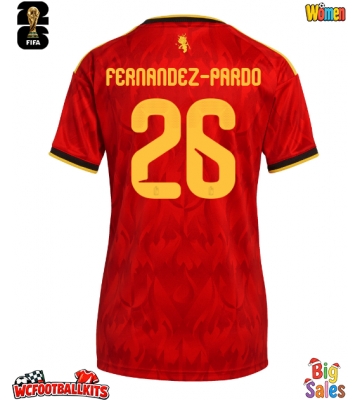 Belgium Matias Fernandez-Pardo #26 Replica Home Stadium Shirt for Women World Cup 2026 Short Sleeve